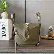 LOE 20 HAMMOCK COMPACT BAG IN ARMY GREEN CALFSKIN