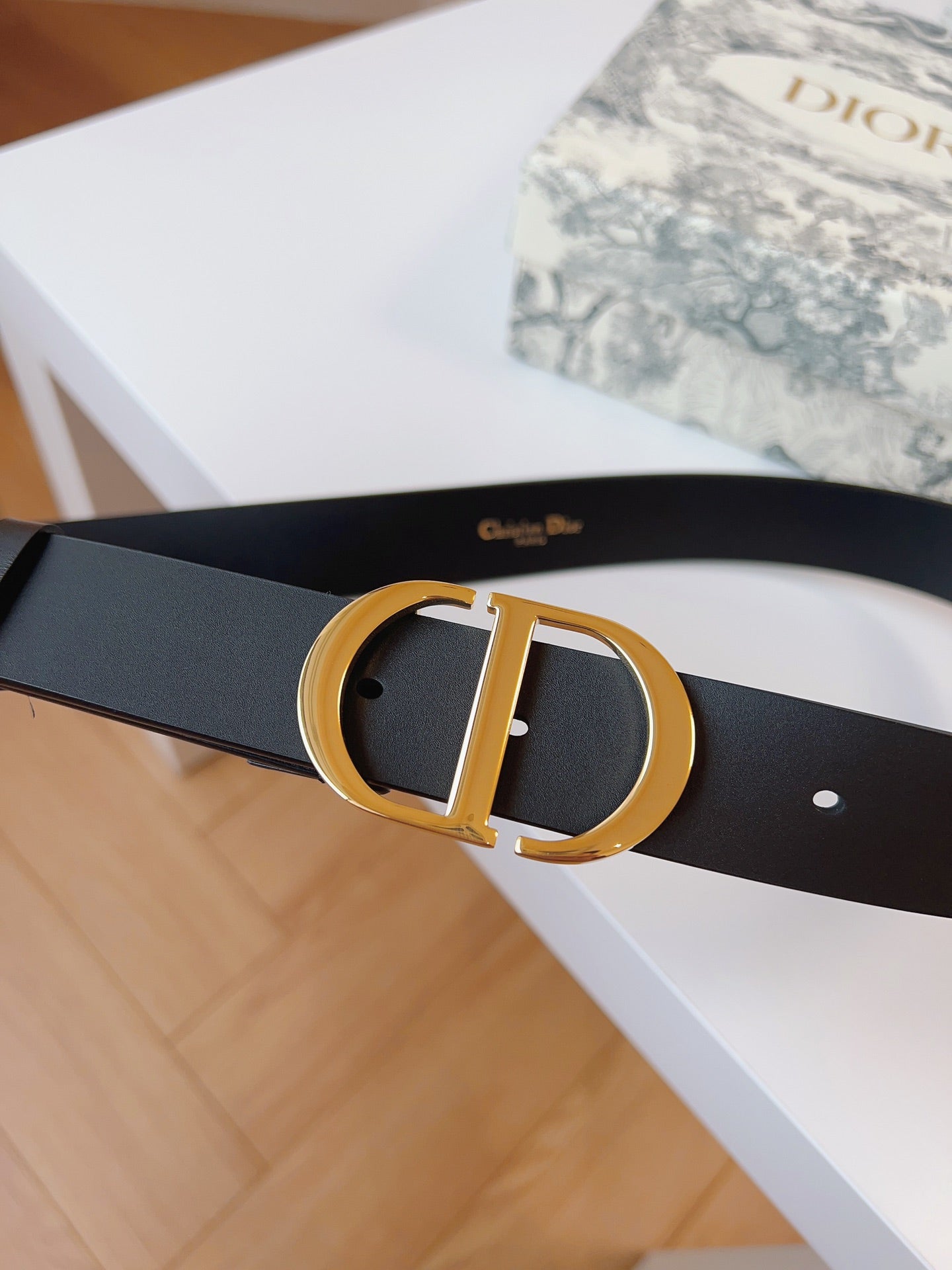 DIOR 25S BELT 30 MM IN BLACK CALFSKIN 613180