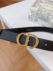 DIOR 25S BELT 30 MM IN BLACK CALFSKIN 613180