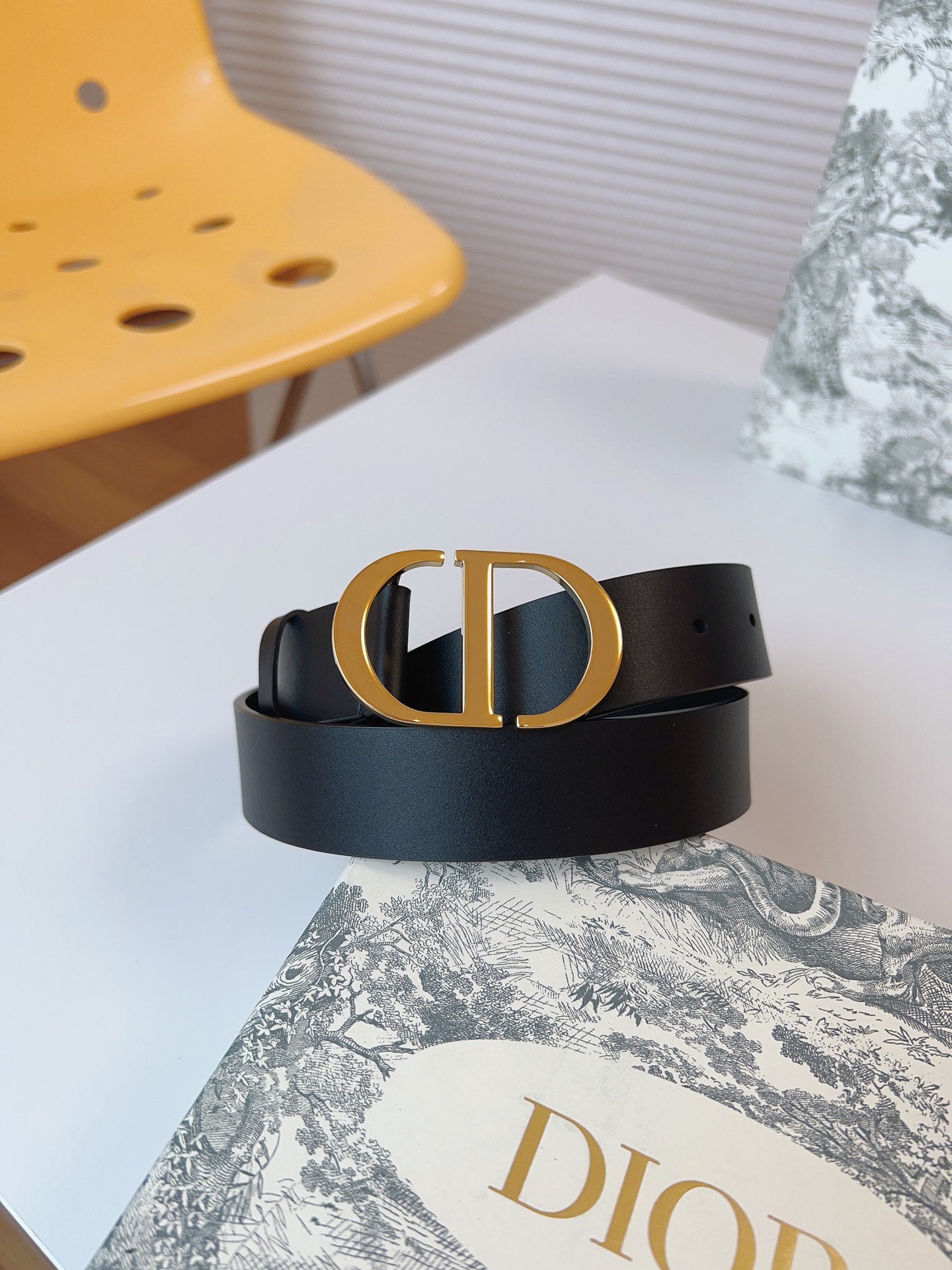 DIOR 25S BELT 30 MM IN BLACK CALFSKIN 613180