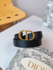 DIOR 25S BELT 30 MM IN BLACK CALFSKIN 613180