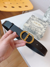 DIOR 25S BELT 30 MM IN BLACK CALFSKIN 613180