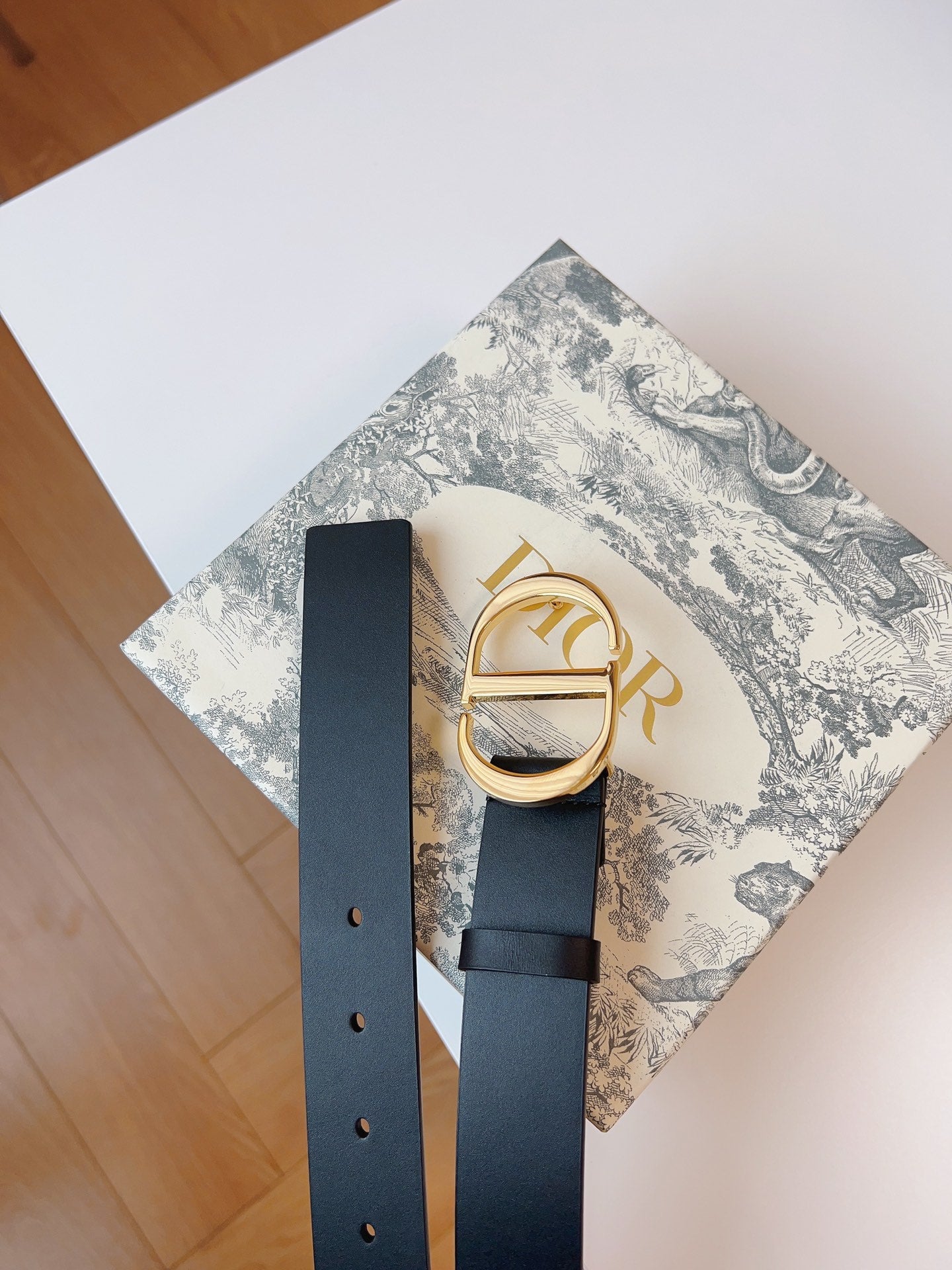 DIOR 25S BELT 30 MM IN BLACK CALFSKIN 613180