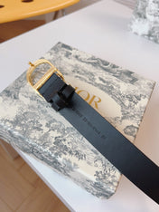 DIOR 25S BELT 30 MM IN BLACK CALFSKIN 613180
