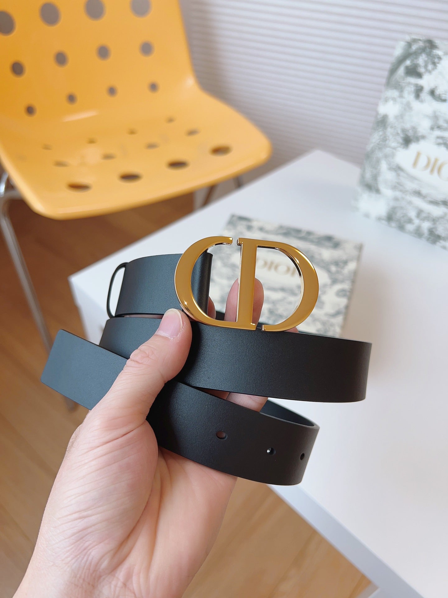 DIOR 25S BELT 30 MM IN BLACK CALFSKIN 613180