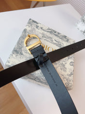 DIOR 25S BELT 30 MM IN BLACK CALFSKIN 613181