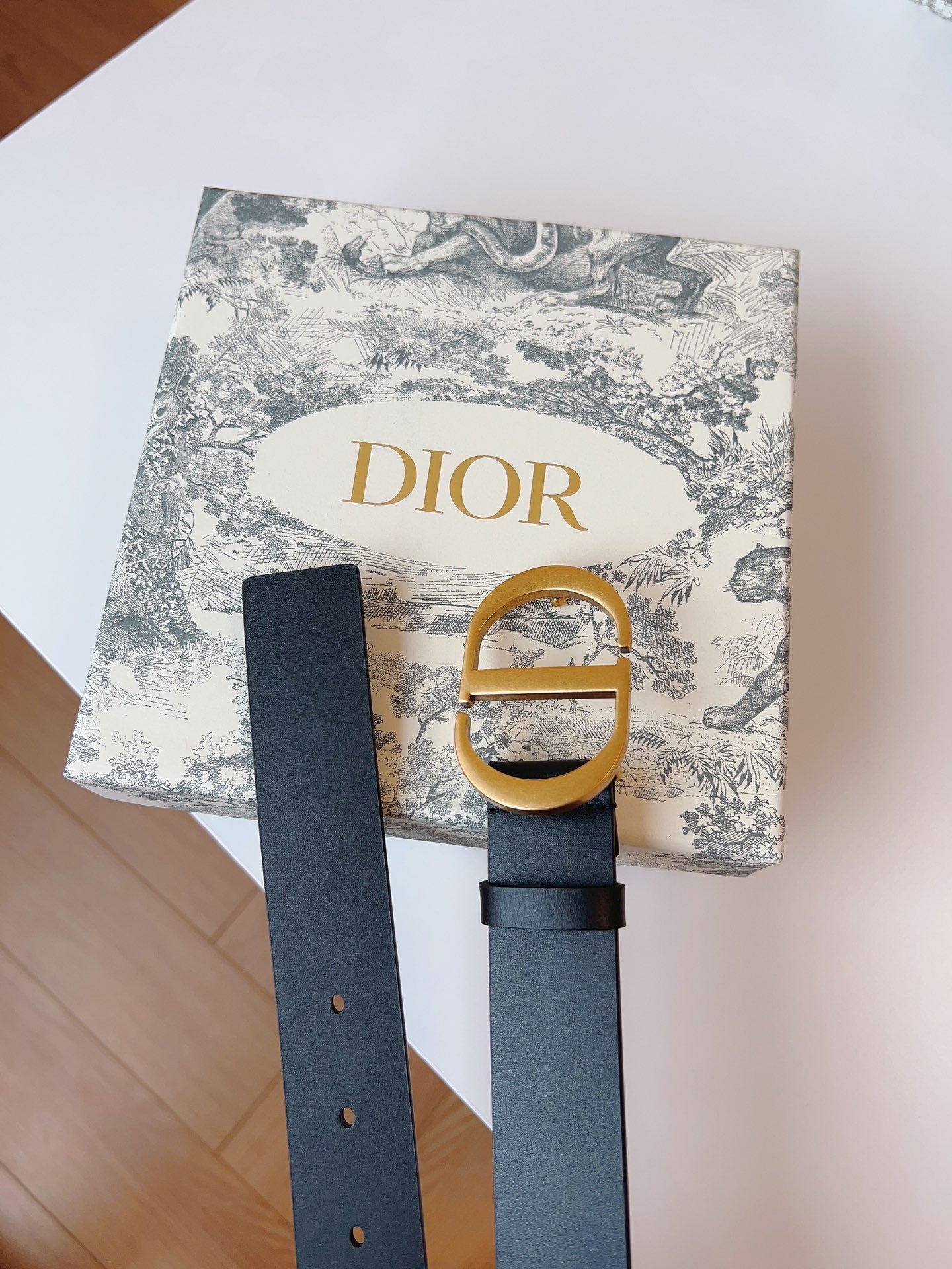 DIOR 25S BELT 30 MM IN BLACK CALFSKIN 613181