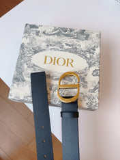 DIOR 25S BELT 30 MM IN BLACK CALFSKIN 613181