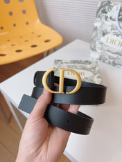 DIOR 25S BELT 30 MM IN BLACK CALFSKIN 613181