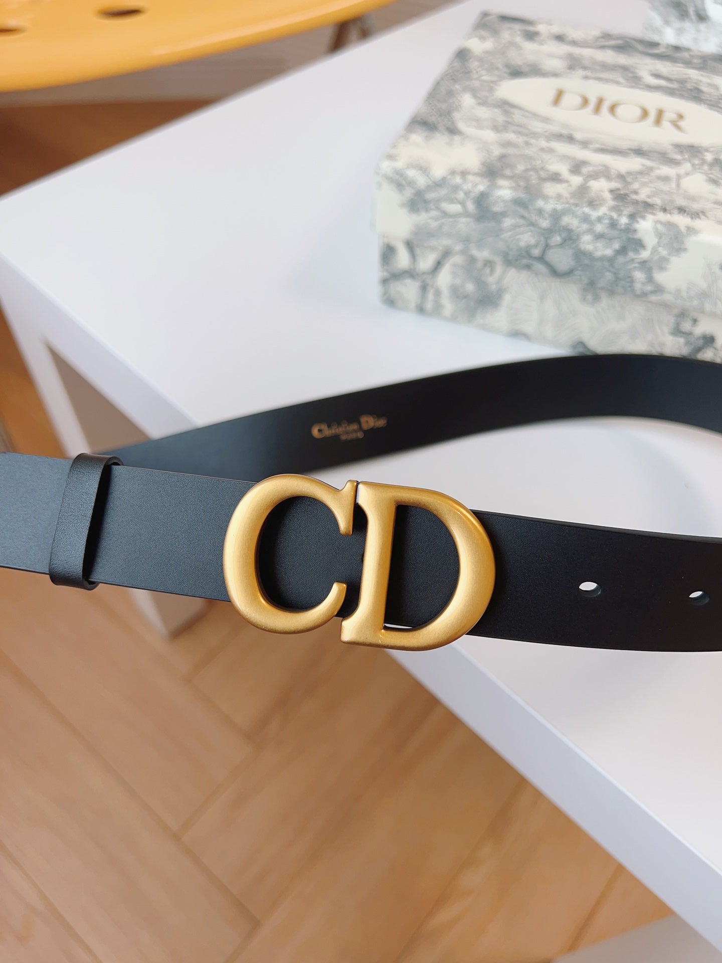 DIOR 25S BELT 30 MM IN BLACK CALFSKIN 613182