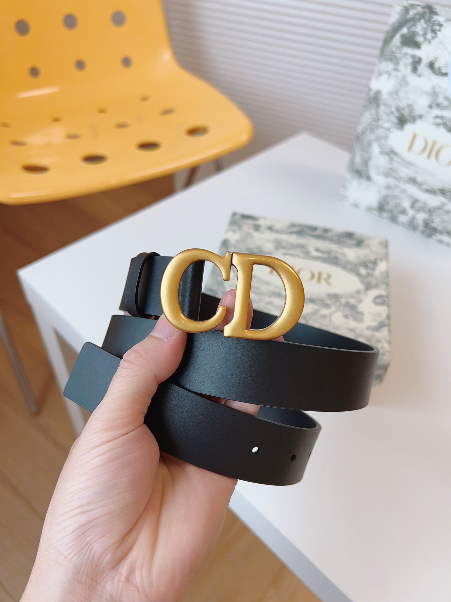 DIOR 25S BELT 30 MM IN BLACK CALFSKIN 613182