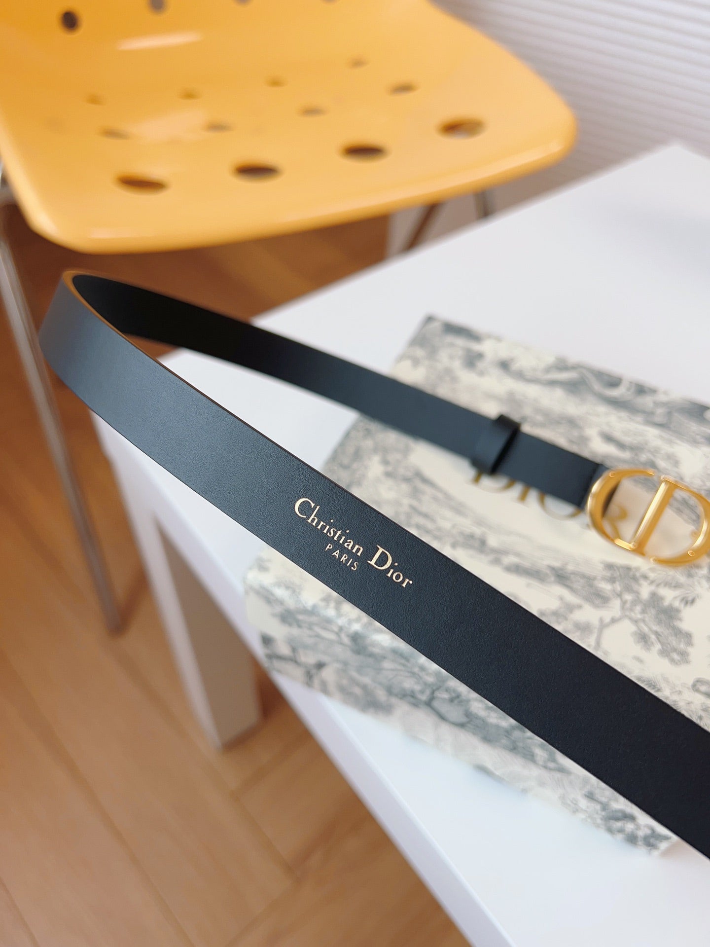 DIOR 25S BELT 20 MM IN BLACK CALFSKIN 613183