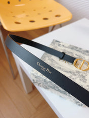 DIOR 25S BELT 20 MM IN BLACK CALFSKIN 613183