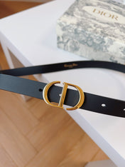 DIOR 25S BELT 20 MM IN BLACK CALFSKIN 613183