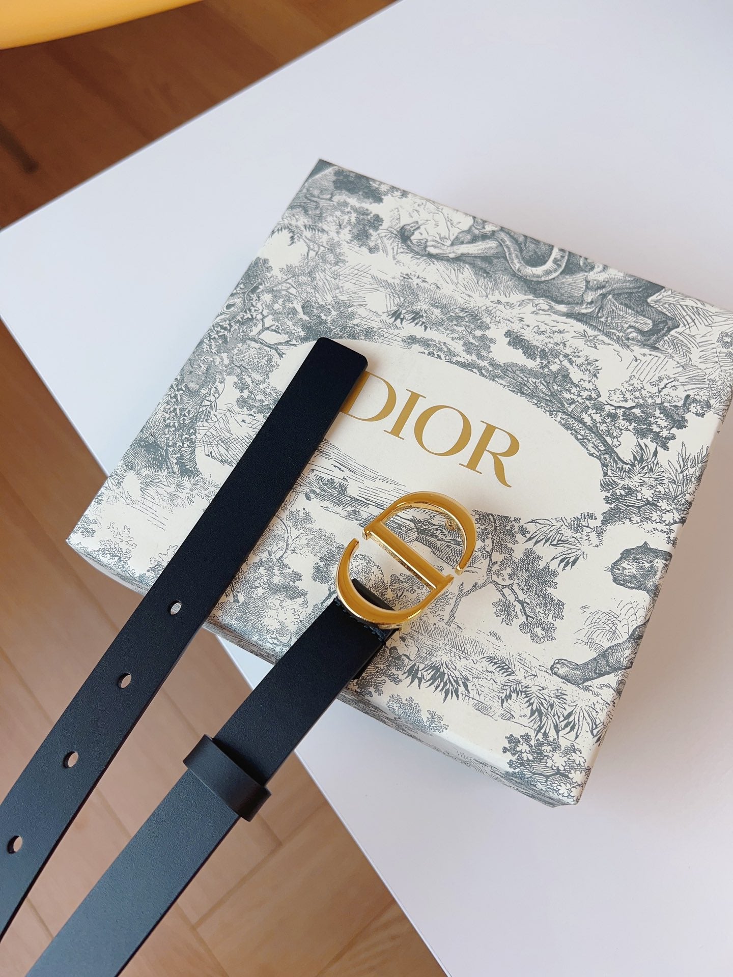 DIOR 25S BELT 20 MM IN BLACK CALFSKIN 613183