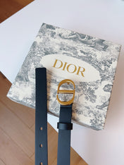 DIOR 25S BELT 20 MM IN BLACK CALFSKIN 613184