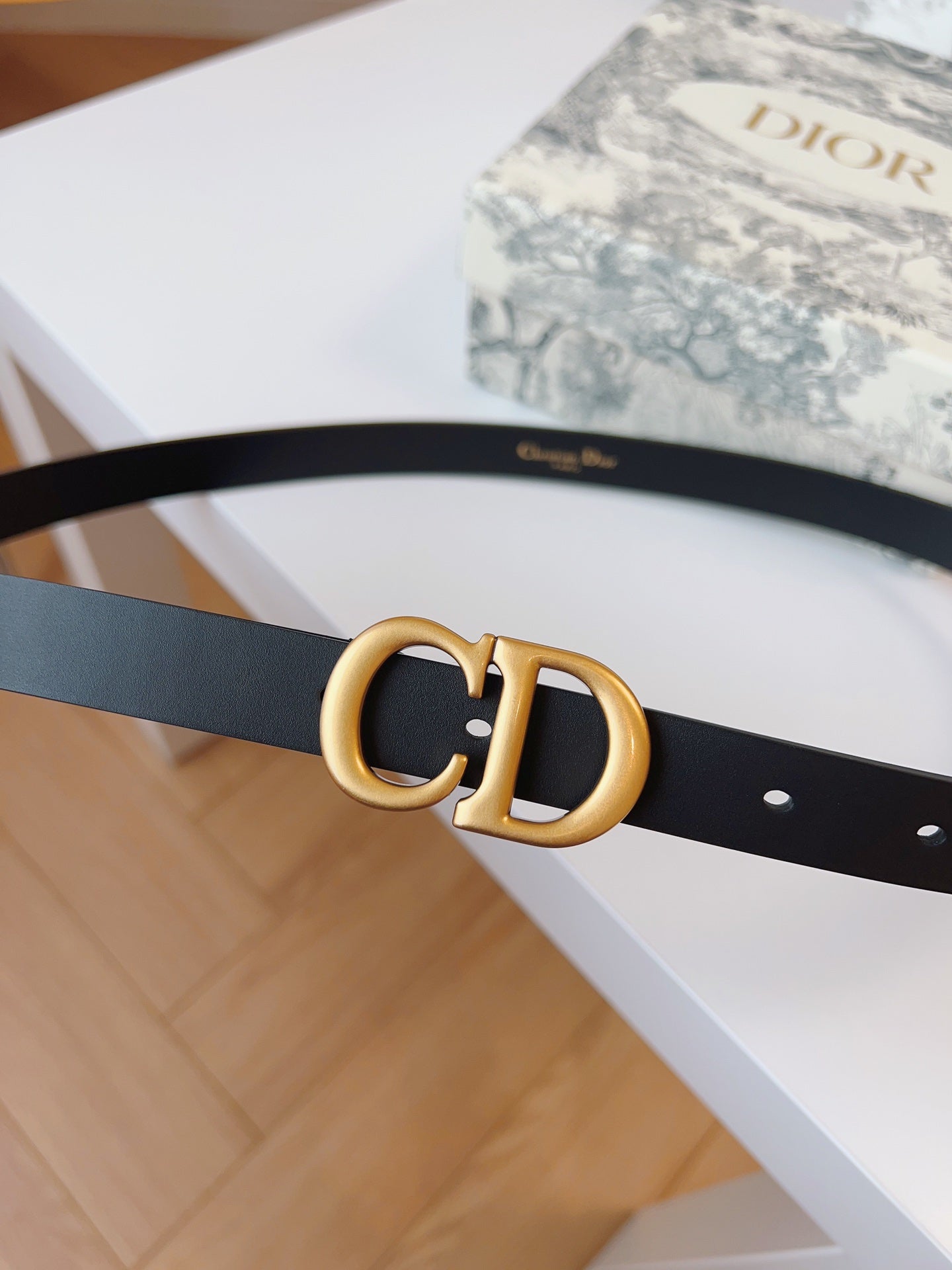 DIOR 25S BELT 20 MM IN BLACK CALFSKIN 613185