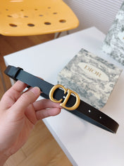 DIOR 25S BELT 20 MM IN BLACK CALFSKIN 613185