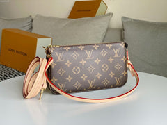 LV 25S POCHETTE ACCESSOIRES 21 IN BROWN MONOGRAM CANVAS GOLD HARDWARE