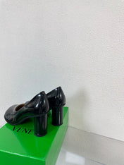 ATOMIC HIGH PUMP 9 CM IN BLACK CALFSKIN