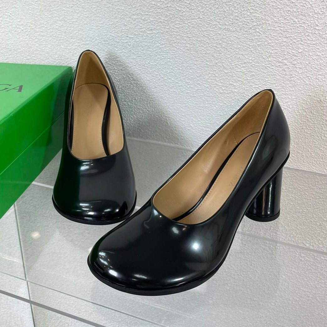 ATOMIC HIGH PUMP 9 CM IN BLACK CALFSKIN