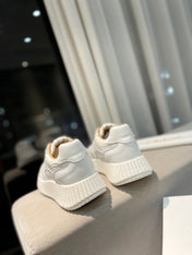 NAMA SNEAKER IN WHITE LAMBSKIN AND SUEDE