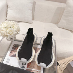 BALENCIAGA 25S SPEED TRAINER SNEAKERS 55 MM IN BLACK KNIT STYLE 4