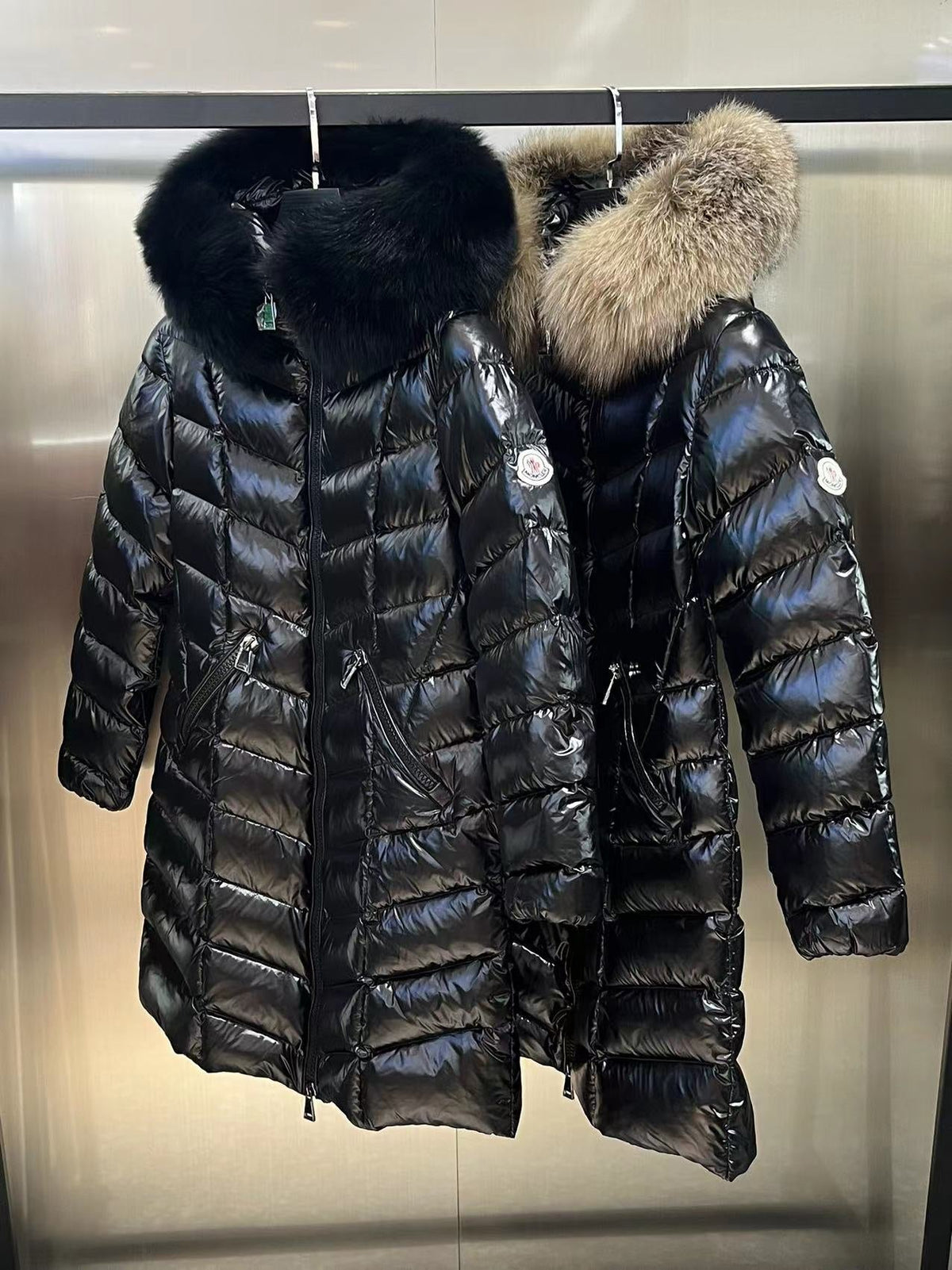 MONCLER LONG PUFFER JACKET IN BLACK