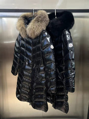 MONCLER LONG PUFFER JACKET IN BLACK