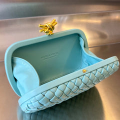 KNOT 20 IN BLUE PASTEL LAMBSKIN