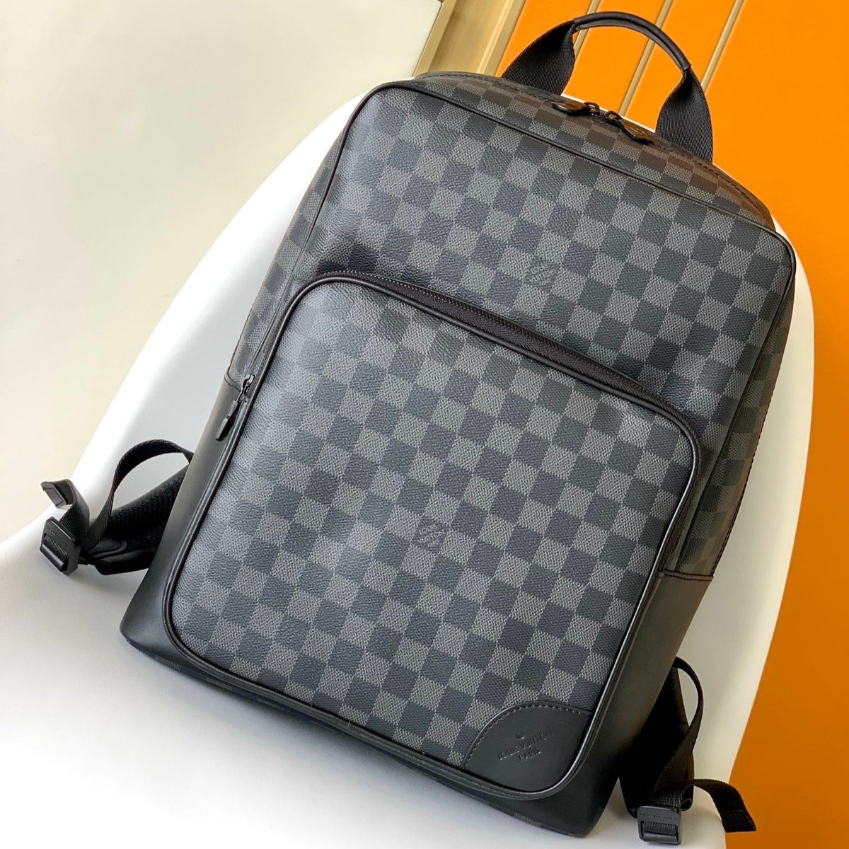 BACKPACK 41.5 IN BLACK MONOGRAM LAMBSKIN