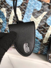 SAINT LOUIS GM BAG 40 IN BLUE LETTRES CAMOUFLAGE GOYARDINE CANVAS