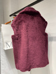 MAX MARA 25S SLEEVELESS TEDDY VEST 065