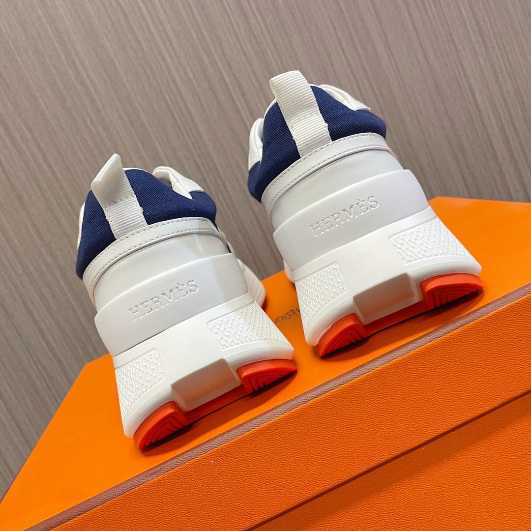 GIGA SNEAKER NAVY MIX WHITE CALFSKIN