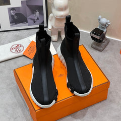 H FUN CLASSIC SNEAKER STYLISH BLACK FABRIC