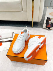 GIGA SNEAKER IN WHITE STITCHED MESH AND CALFSKIN