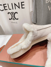 LP CHARMS WALK BABOUCHE LOAFERS CREAMY WHITE FLEECE
