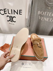 LP CHARMS WALK BABOUCHE LOAFERS TAWNY FLEECE