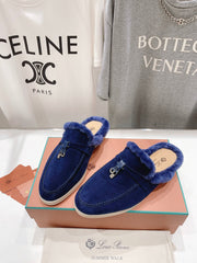 LP CHARMS WALK BABOUCHE LOAFERS NAVY FLEECE