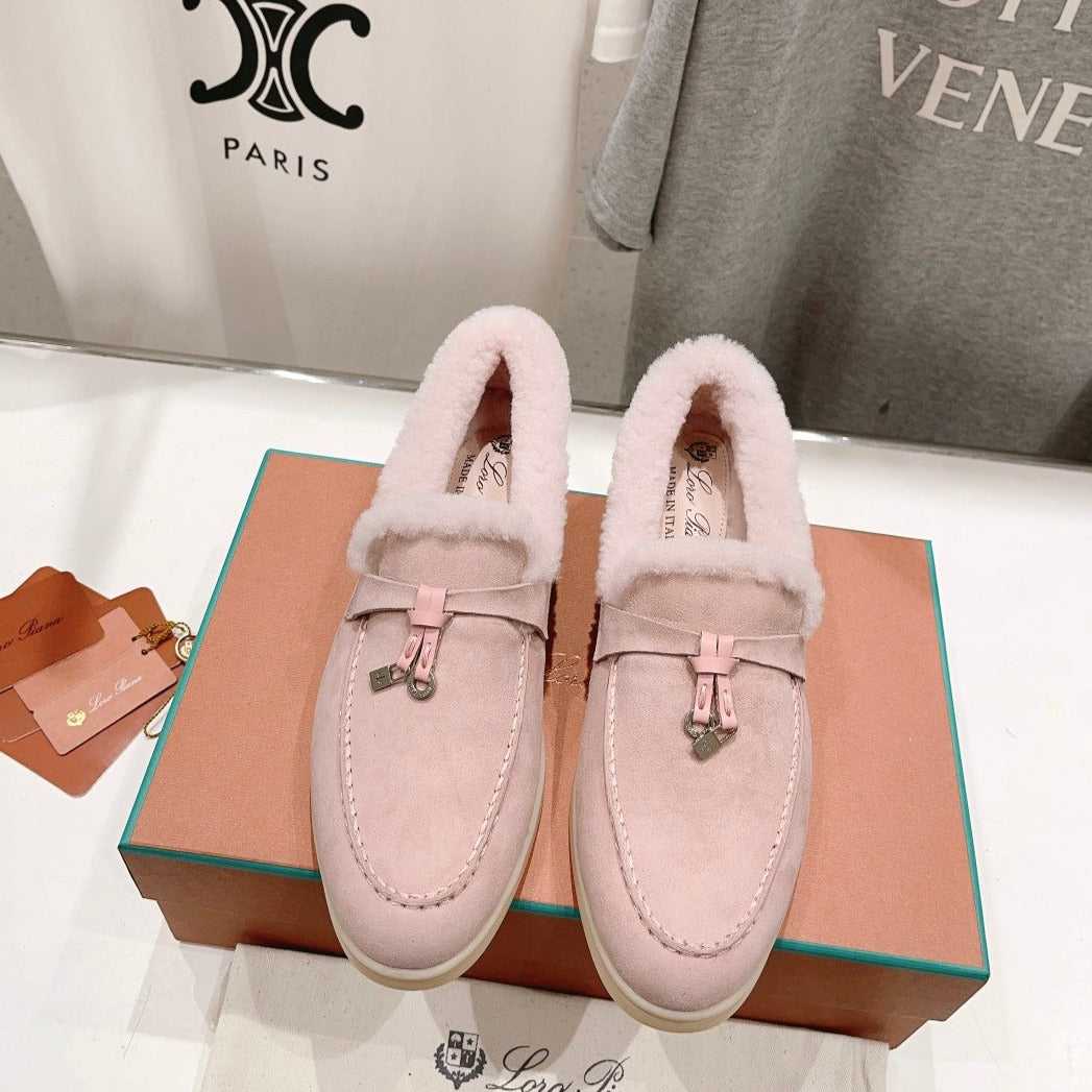 LP SUMMER CHARMS WALK LOAFERS LIGHT PINK FLEECE