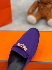 OZ Mule Violet Silk Thick Cloth/Sheepskin