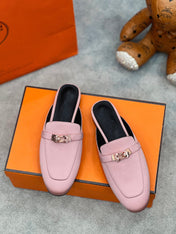 OZ Mule Pink Silk Thick Cloth/Sheepskin