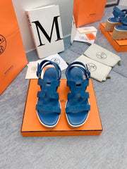 HAVANE 30 SANDAL IN CLASSIC BLUE SUEDE