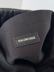 MONACO BAG 43 IN BLACK QUILTED THIN CALFSKIN SILVER HARDWARE