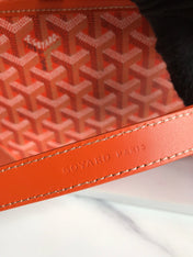 AMBASSADE DOCUMENT CASE 35 IN ORANGE GOYARDINE CANVAS