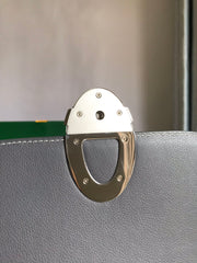 233 BAG 25 IN GRAY CALFKIN AND GOYARDINE CANVAS