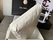 CC LARGE 42 HANDBAG IN WHITE SHINY CALFSKIN SILVER HARDWARE