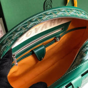 SAINT JEANNE BAG 35 IN GREEN GOYARDINE CANVAS AND CALFSKIN