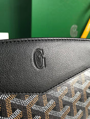 ROUETTE STRUCTURÉ MINI BAG 21 IN BLACK GOYARDINE CANVAS AND CALFSKIN