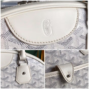 SAINT JEANNE BAG 35 IN WHITE GOYARDINE CANVAS AND CALFSKIN